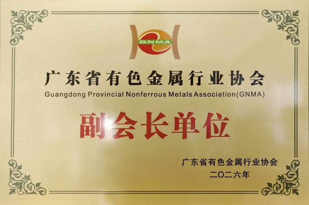 Guangya Holdings Dilantik sebagai Unit Naib Presiden Persatuan Industri Logam Bukan Ferus Guangdong